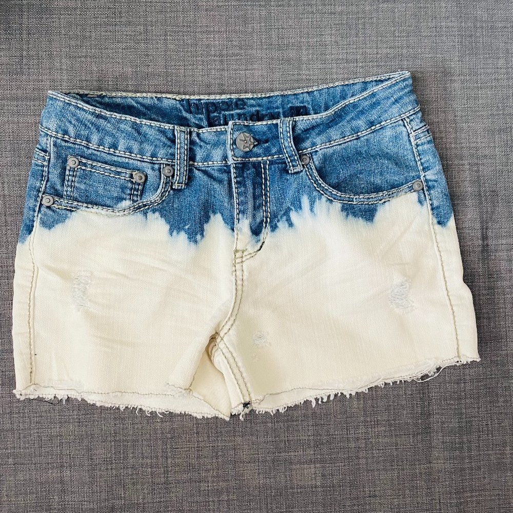 Hippie Laundry Teens Distressed Acid Wash Vanilla Star Cutoff Festival Shorts Si